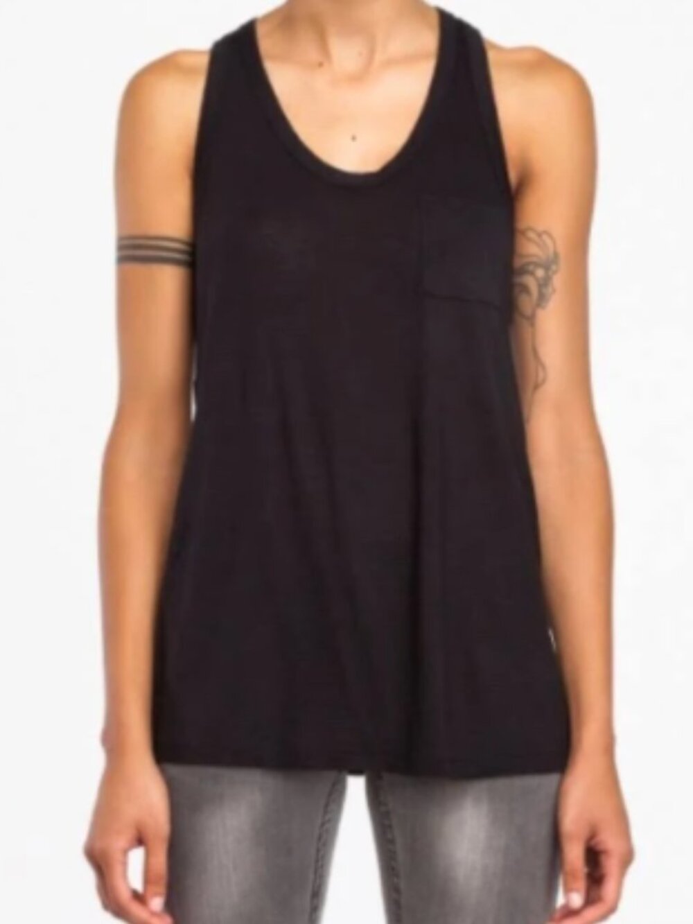 Black T by Alexander Wang Classic Pocket Tank